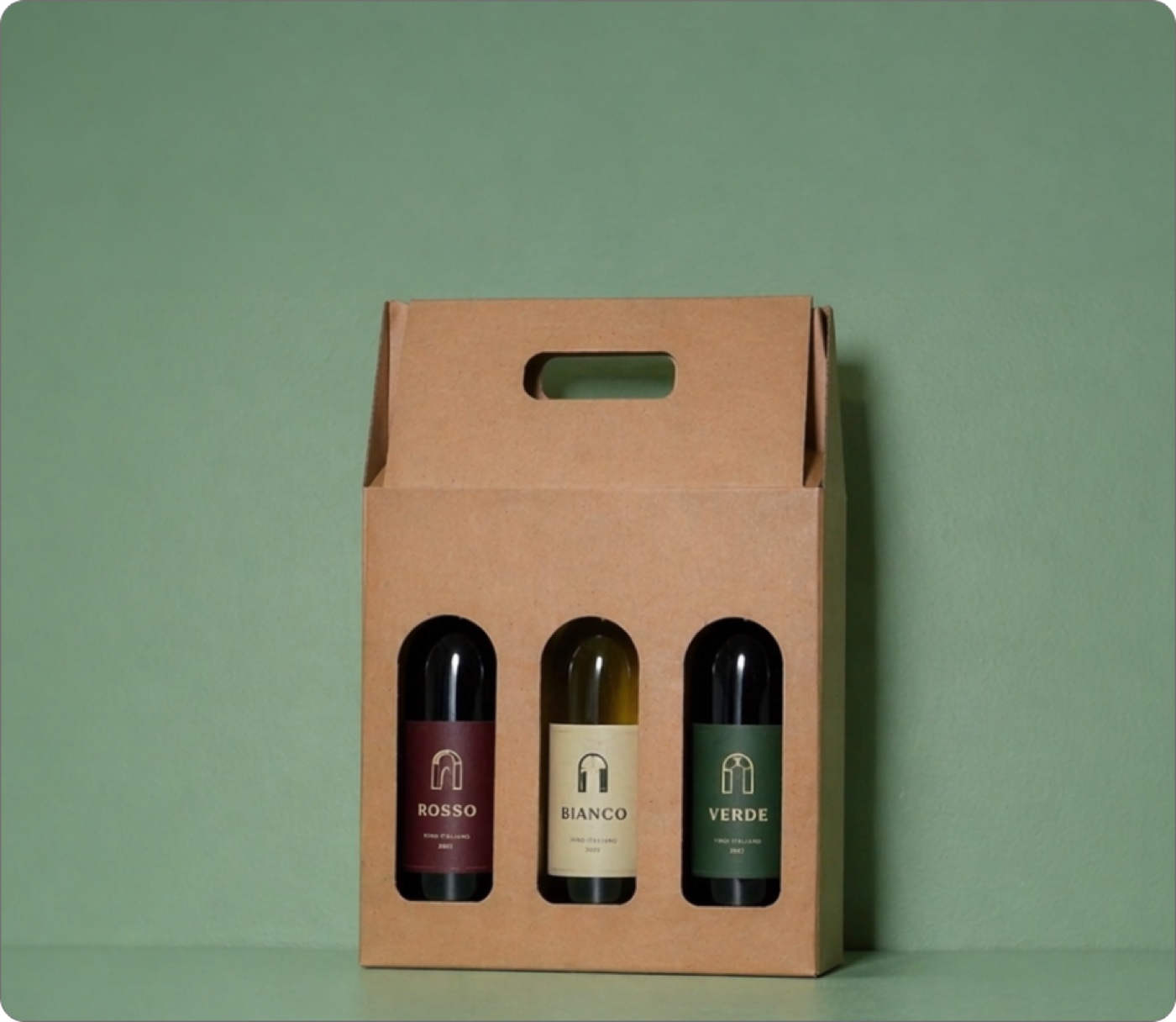 The Winenerds wine box with 3 bottles of wine